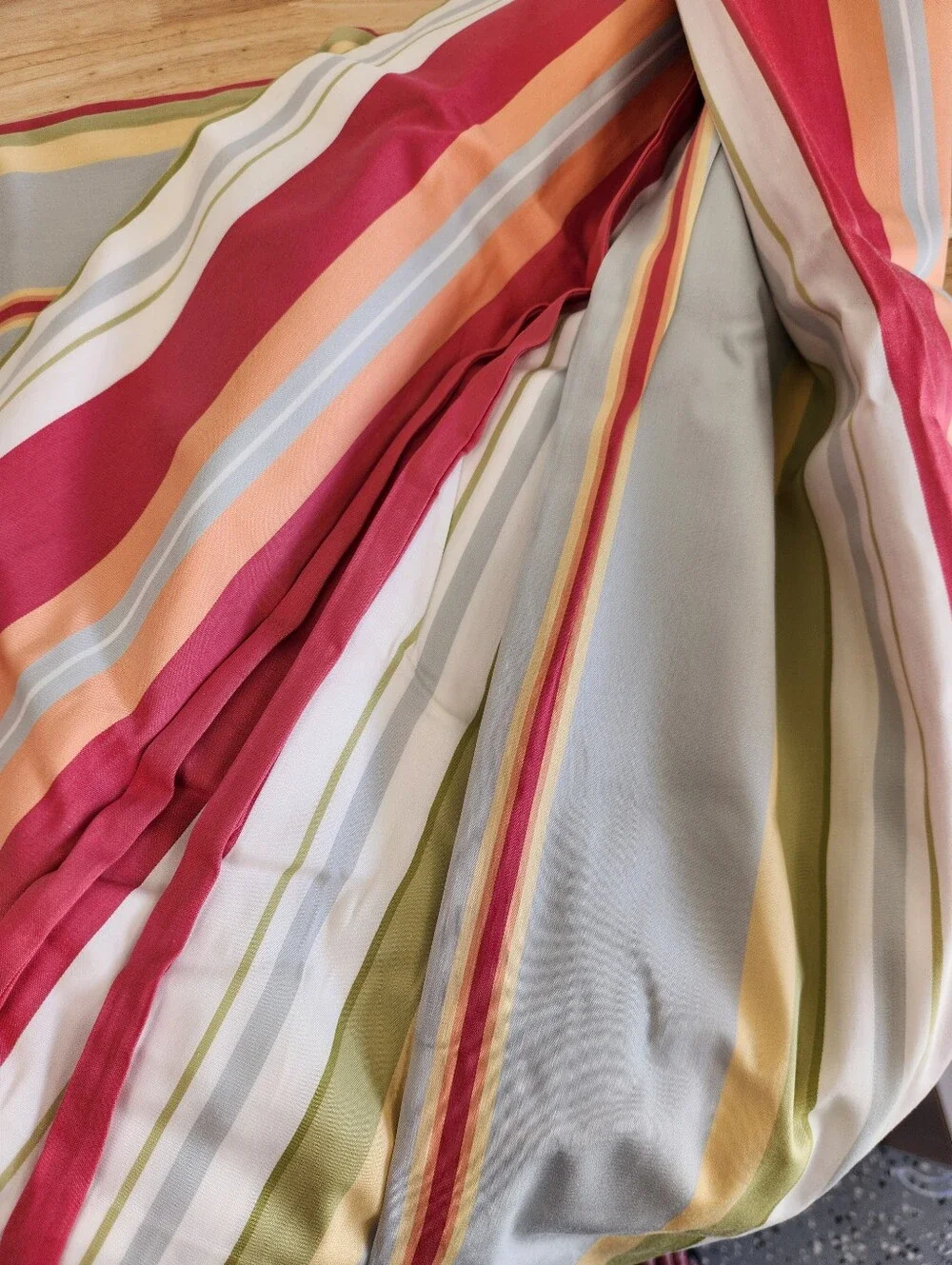 Pottery Barn Marin Striped Duvet Cover Sz F/ Q Bright Colorful Beach Modern NOS